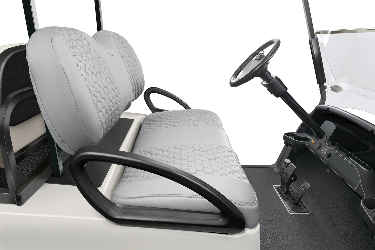 Quilted Hexagon Silver and Silver