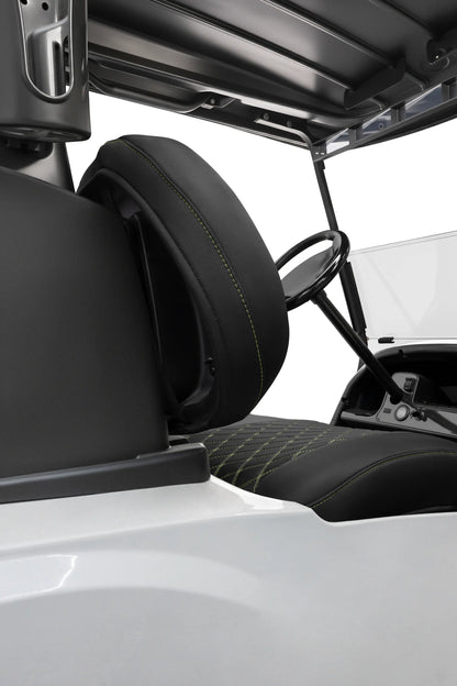 Quilted Diamond Black and Military Green Diamond Stitching