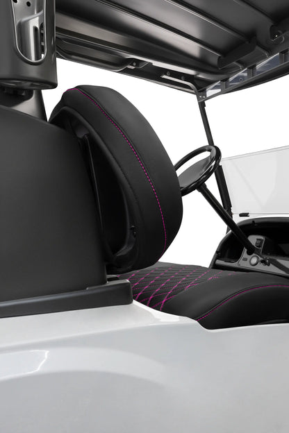 Quilted Diamond Black and Pink Diamond Stitching