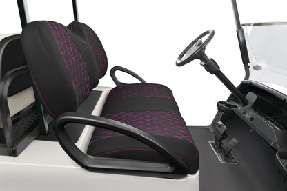 Quilted Diamond Black and Pink Diamond Stitching