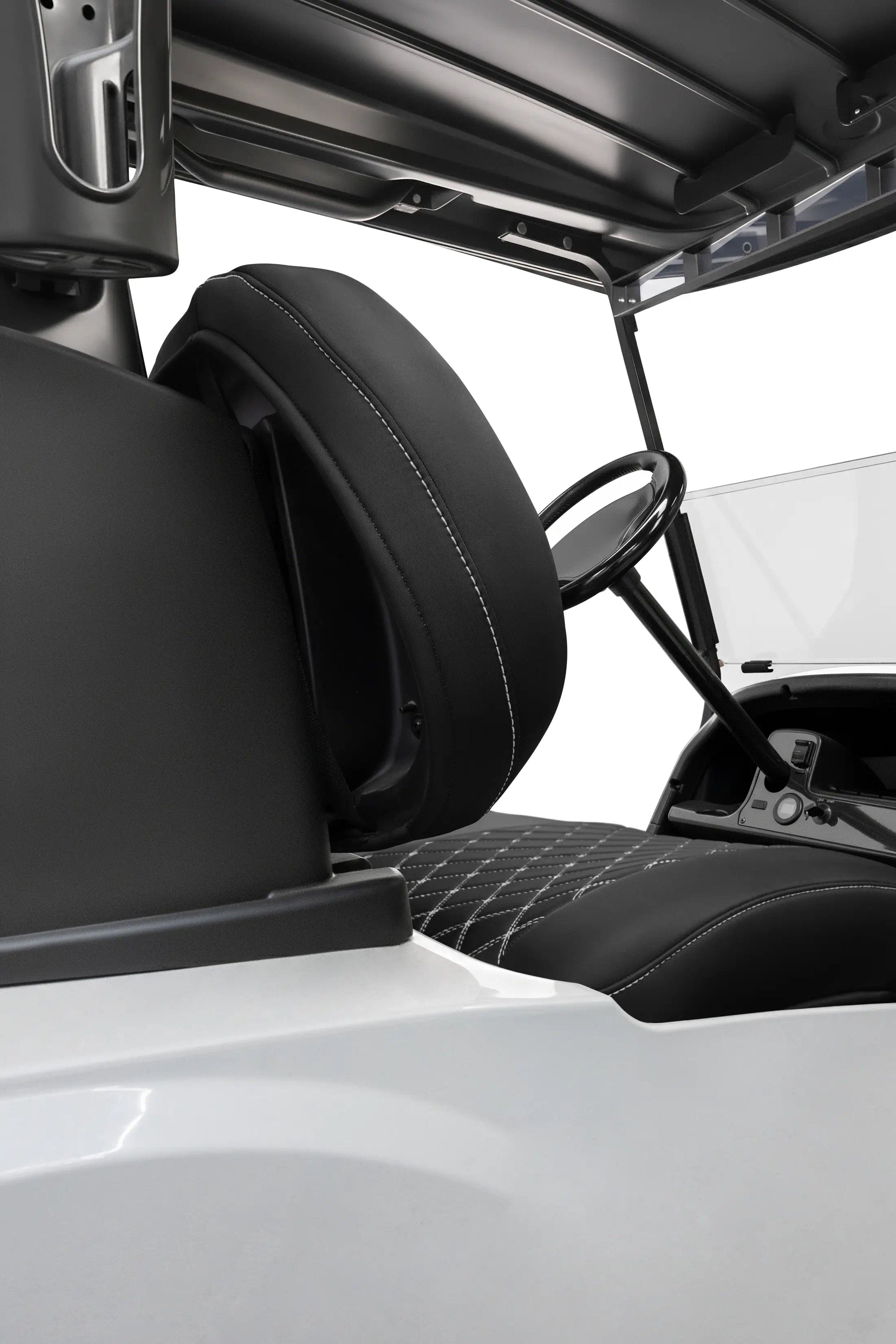 Quilted Diamond Black and White Diamond Stitching