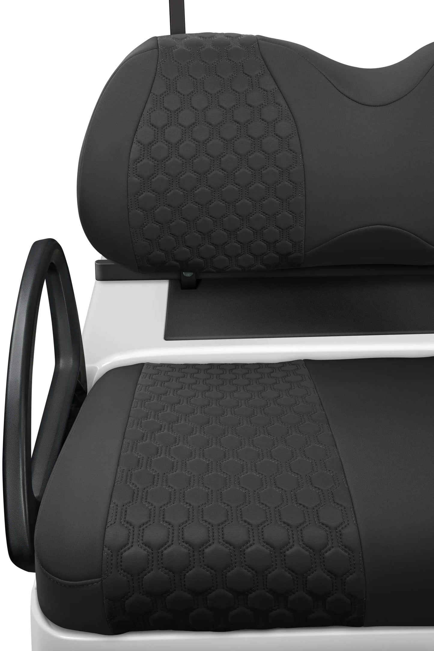 Quilted Hexagon Black and Black