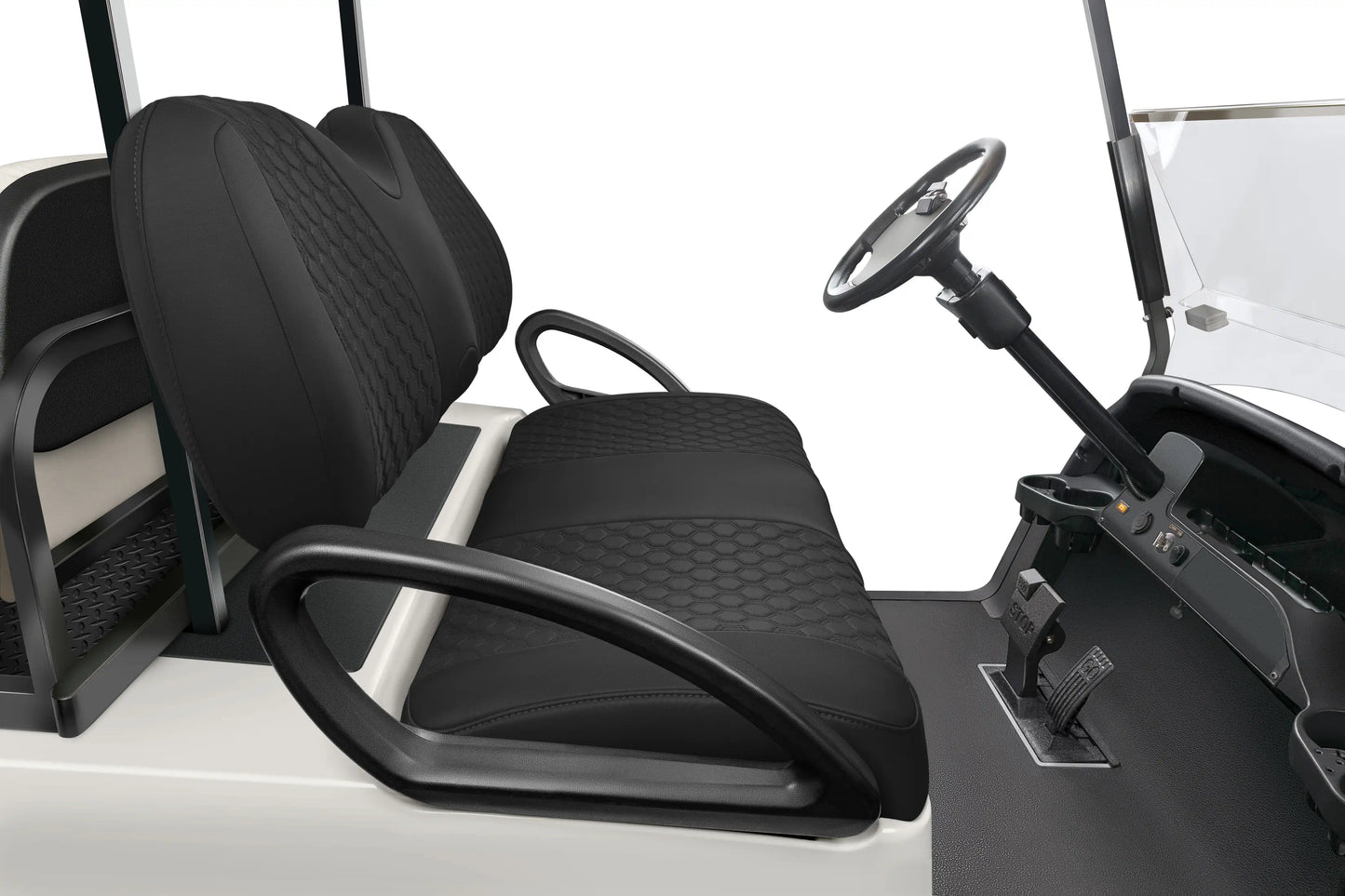 Quilted Hexagon Black and Black