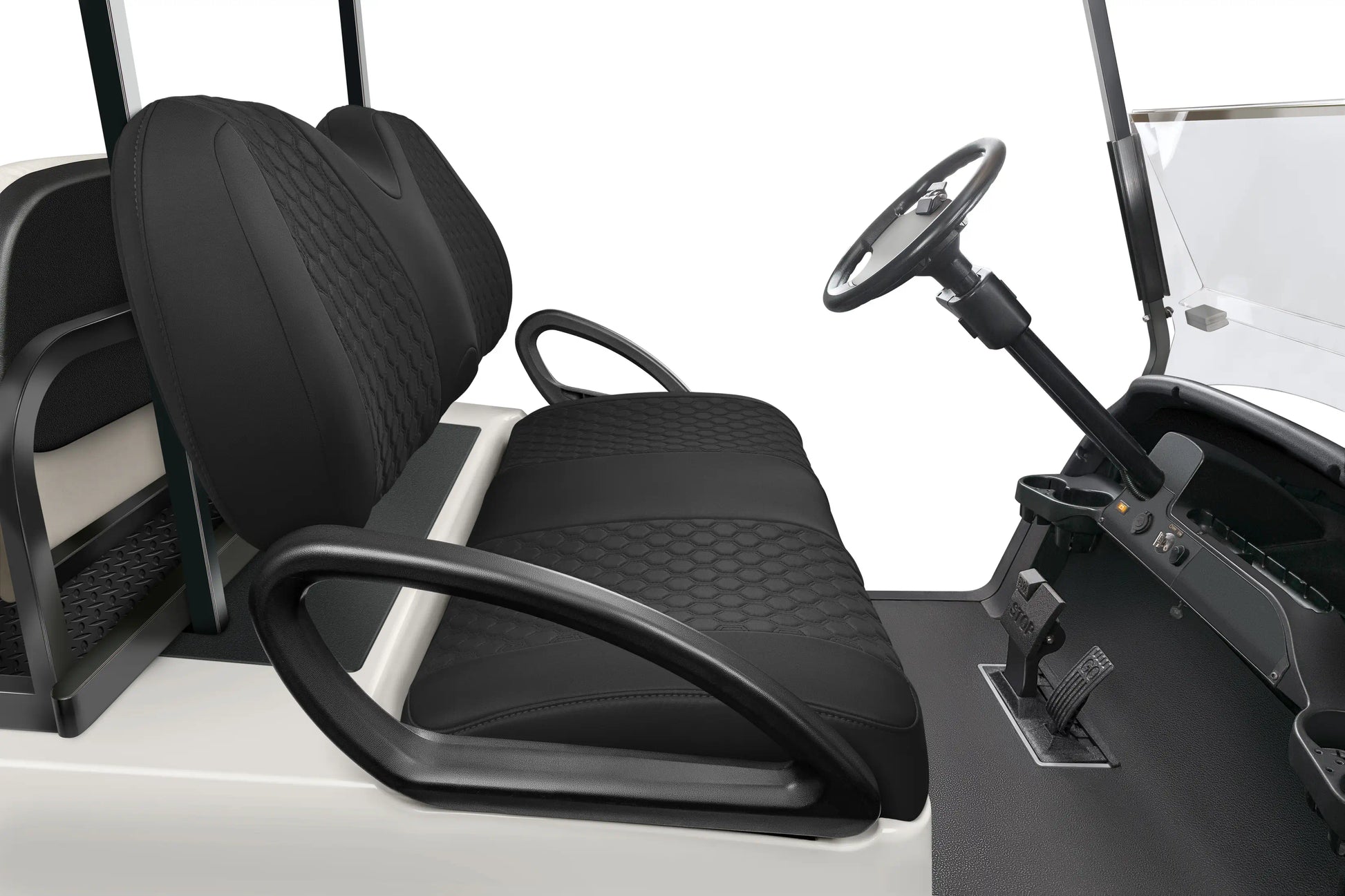 Quilted Hexagon Black and Black