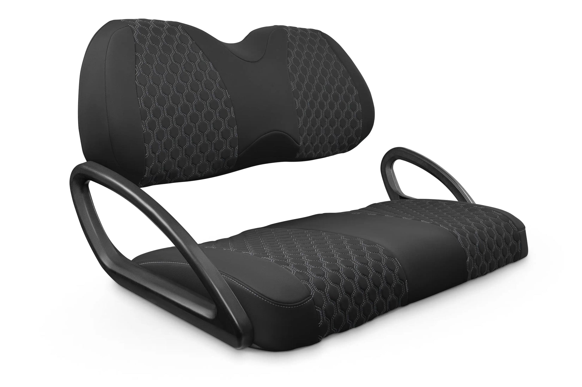 Quilted Hexagon Black and Charcoal Hexagon Stitching