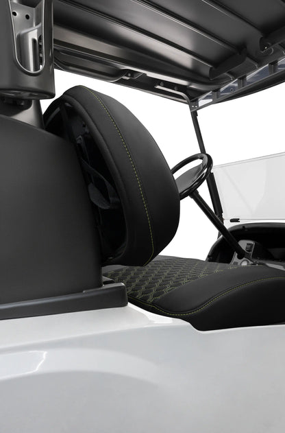 Quilted Hexagon Black and Military Green Hexagon Stitching