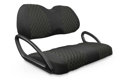 Quilted Hexagon Black and Military Green Hexagon Stitching