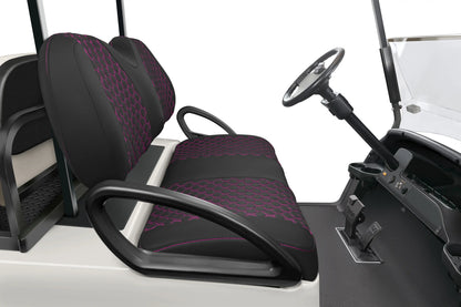 Quilted Hexagon Black and Pink Hexagon Stitching