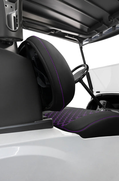 Quilted Hexagon Black and Purple Hexagon Stitching