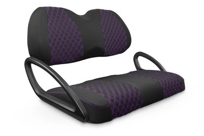 Quilted Hexagon Black and Purple Hexagon Stitching