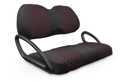 Quilted Hexagon Black and Red Hexagon Stitching