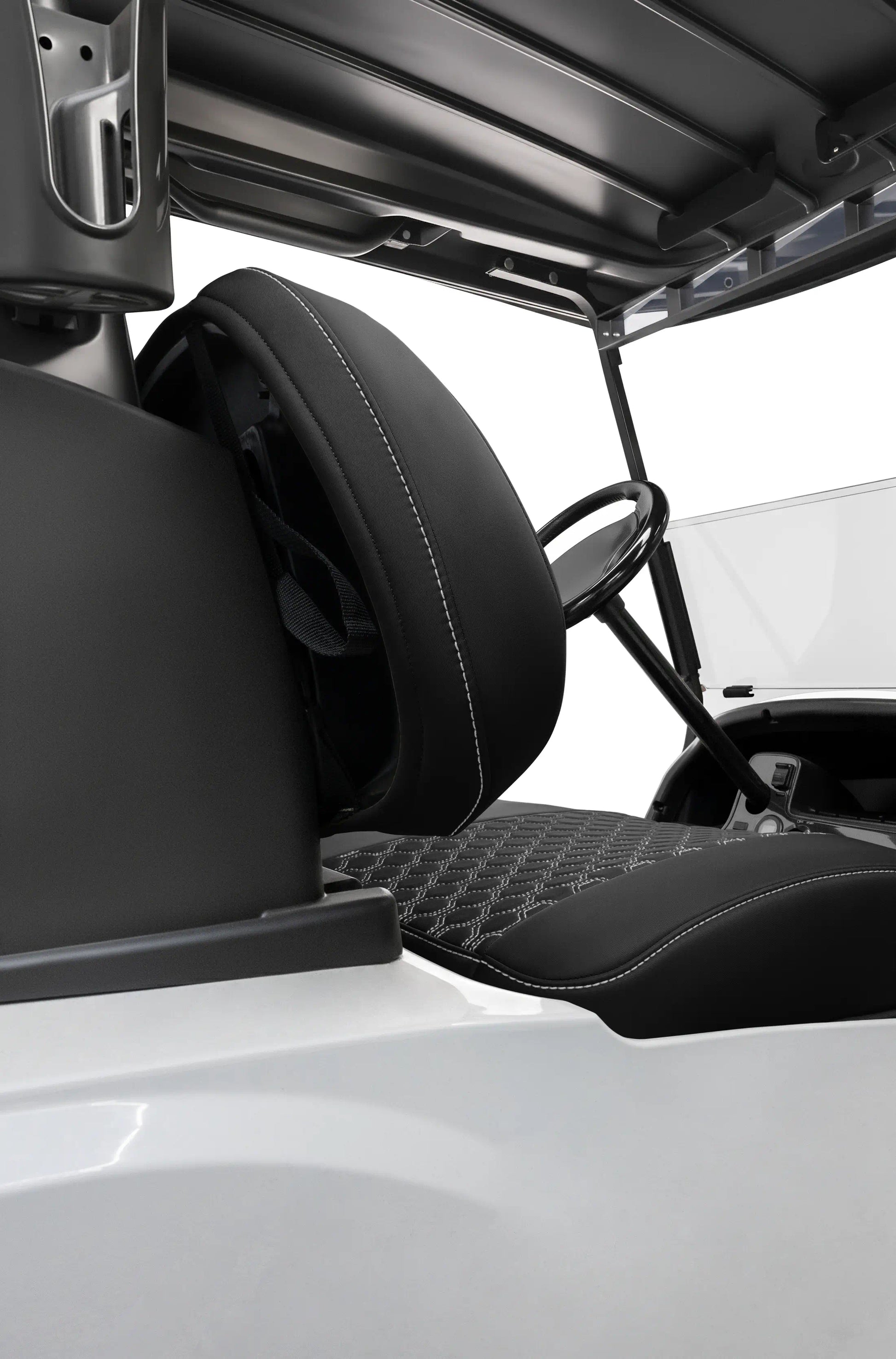 Quilted Hexagon Black and White Hexagon Stitching