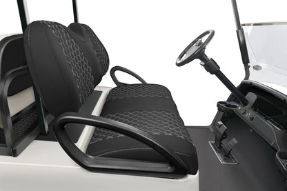 Quilted Hexagon Black and White Hexagon Stitching