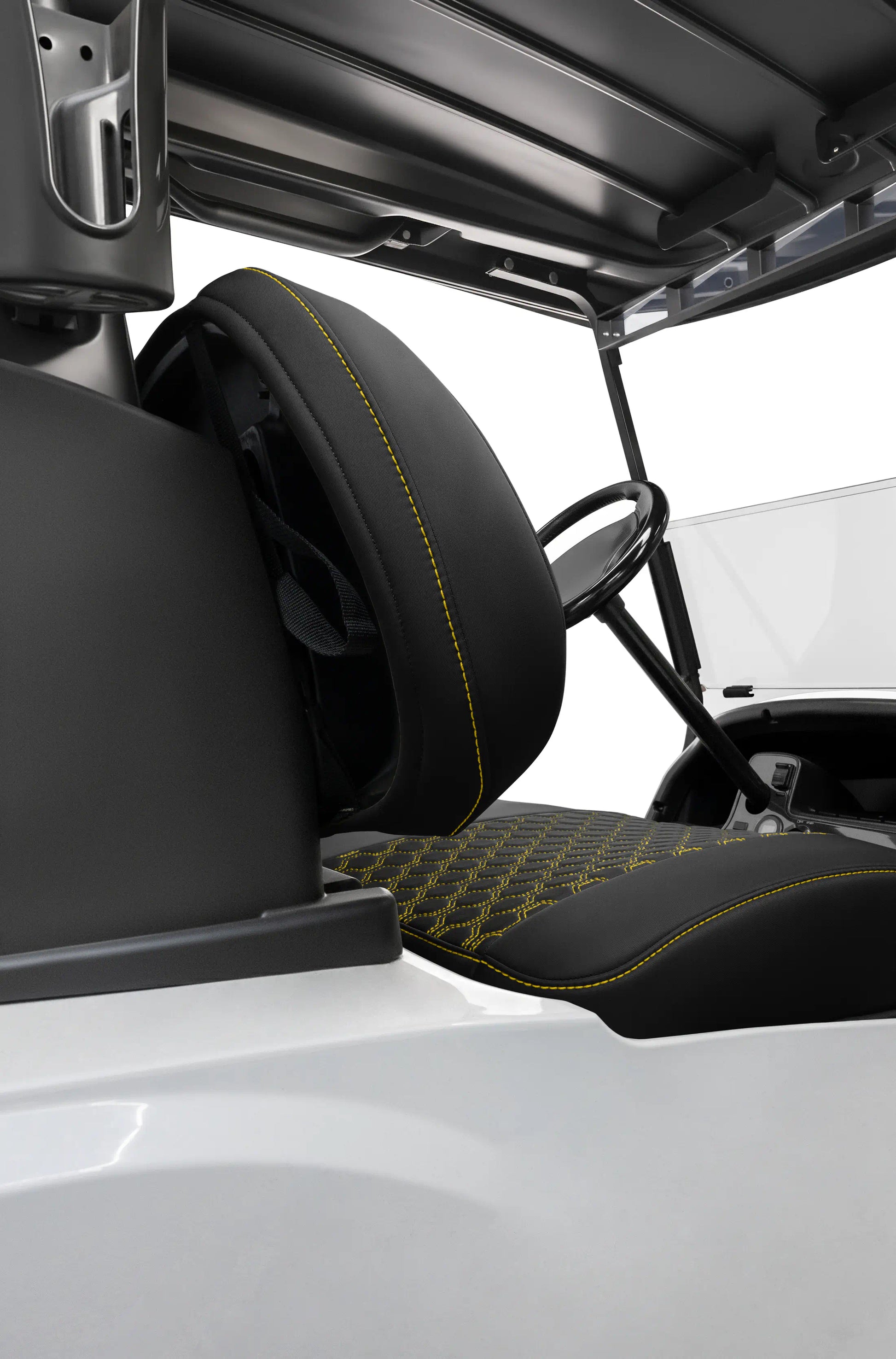 Quilted Hexagon Black and Yellow Hexagon Stitching