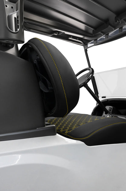 Quilted Hexagon Black and Yellow Hexagon Stitching