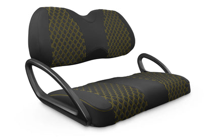 Quilted Hexagon Black and Yellow Hexagon Stitching