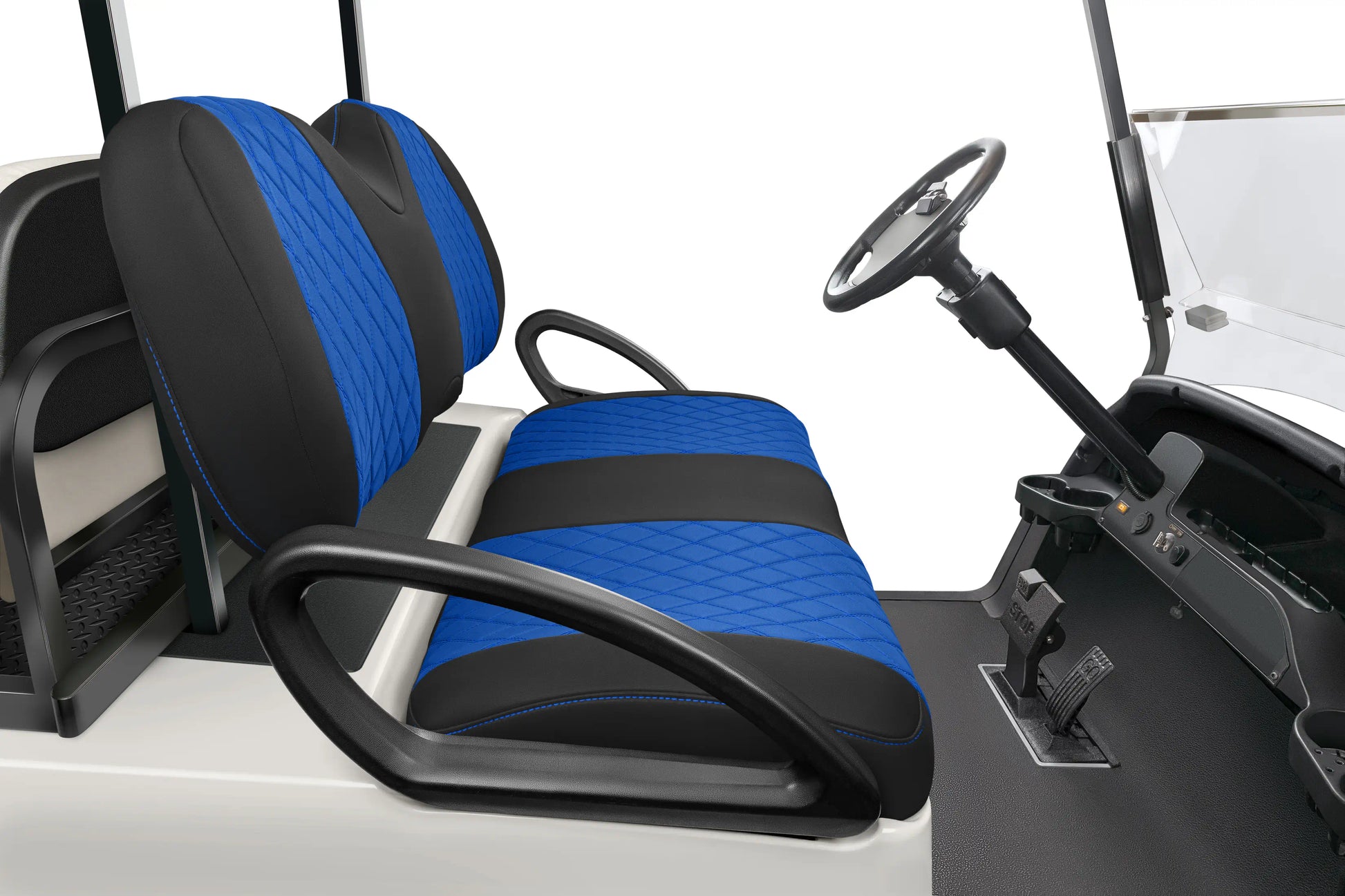 Quilted Diamond Black and Blue