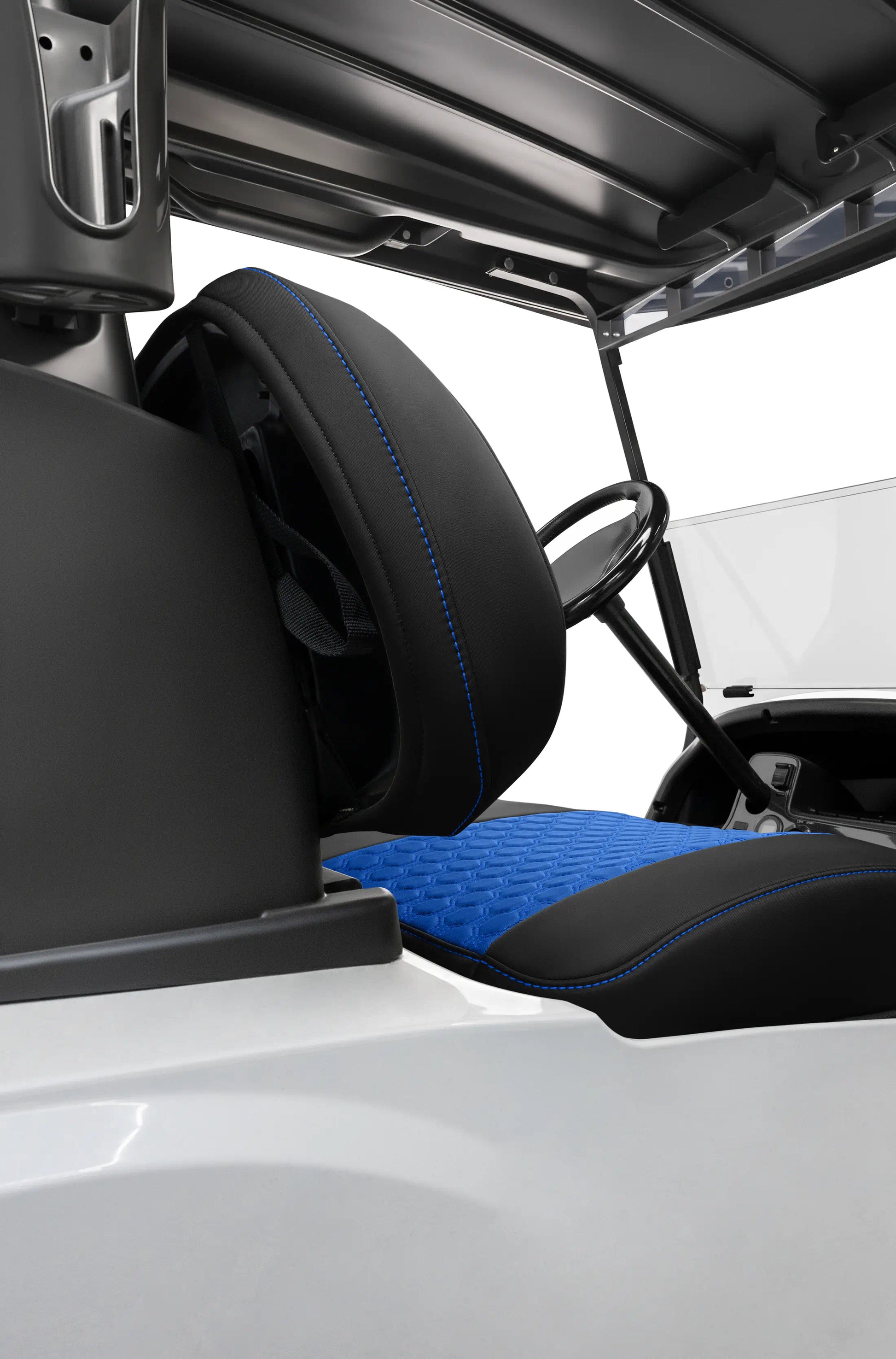 Quilted Hexagon Black and Blue