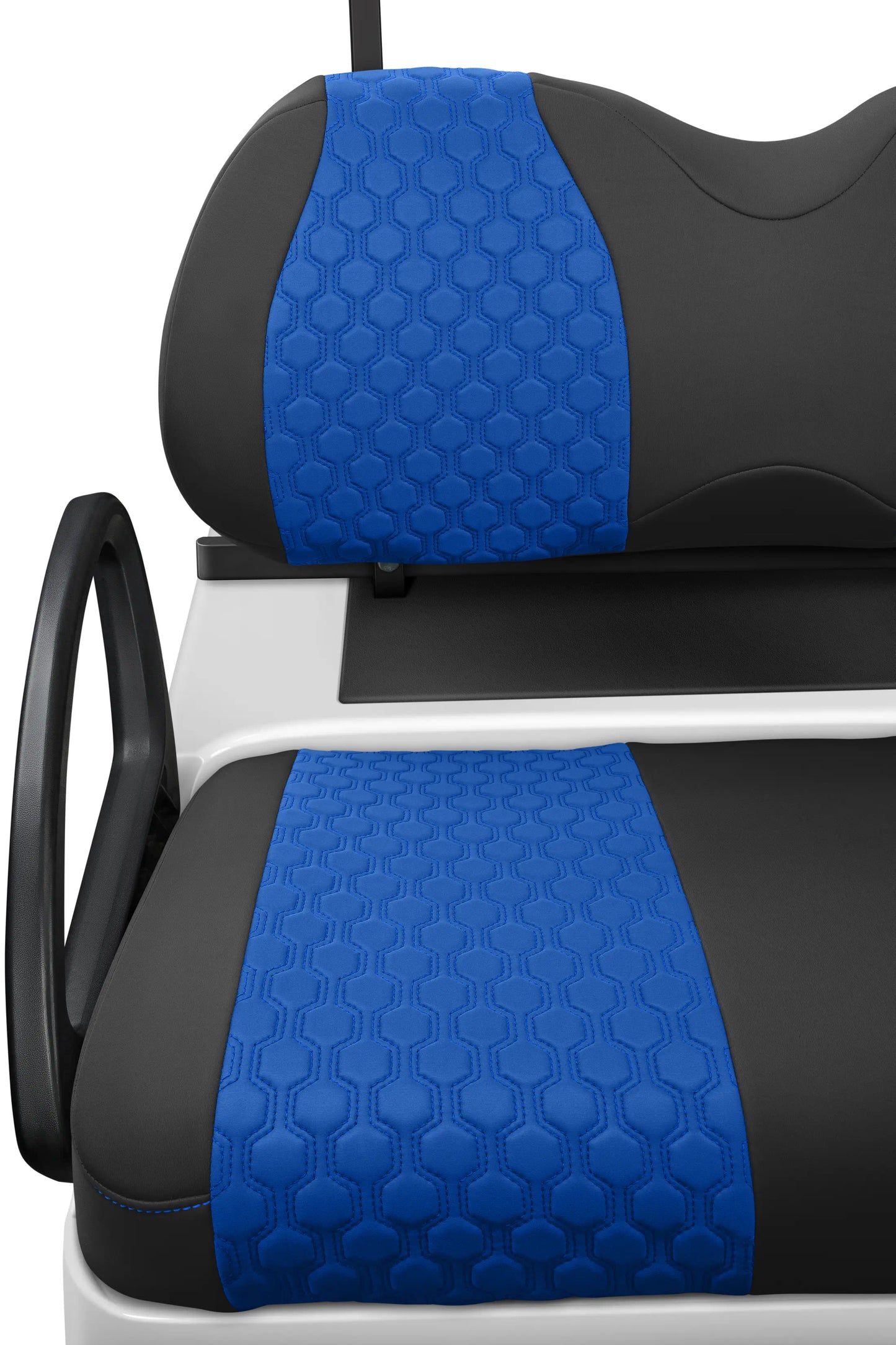 Quilted Hexagon Black and Blue