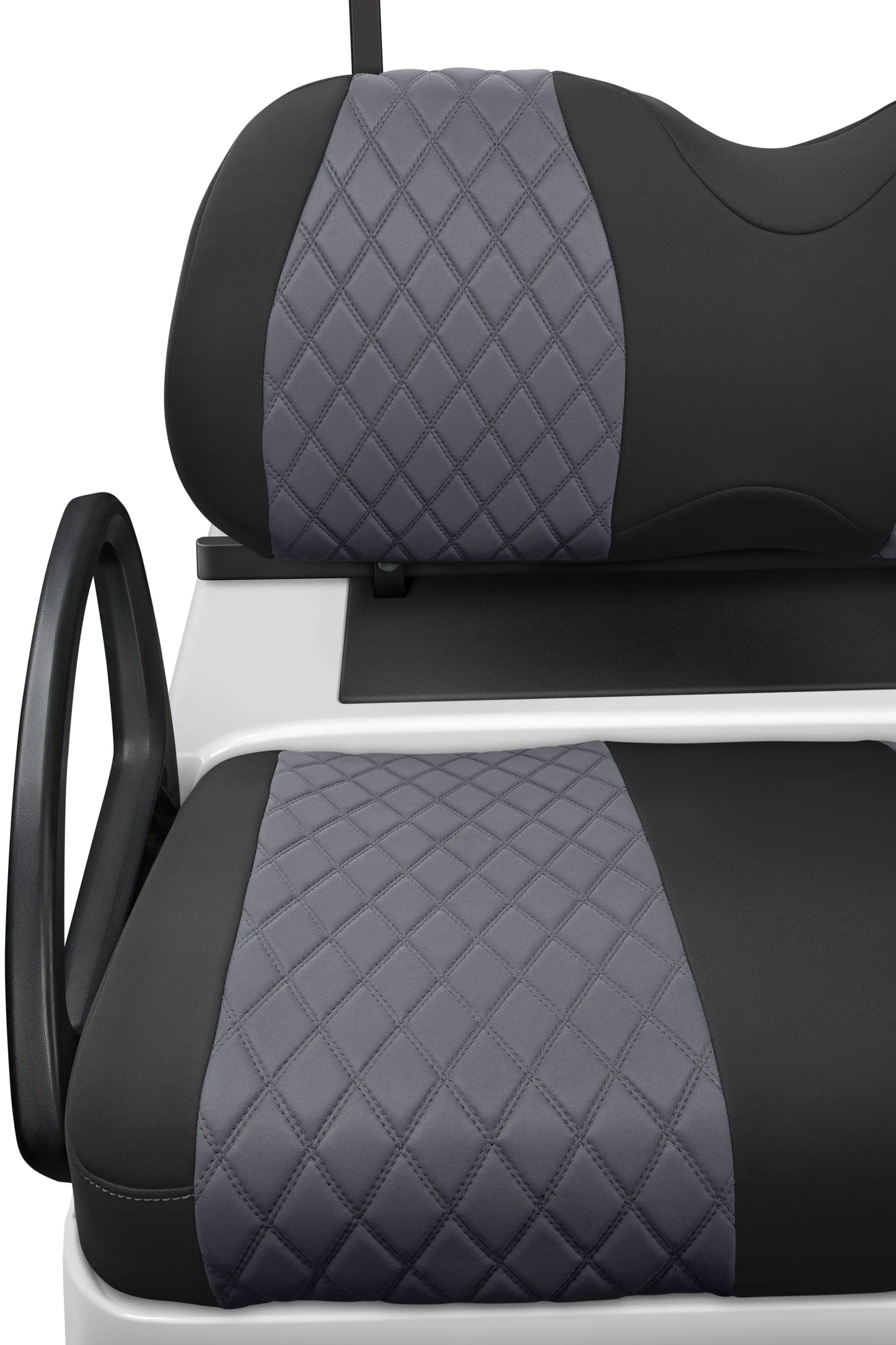 Quilted Diamond Black and Charcoal