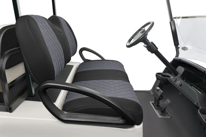 Quilted Diamond Black and Charcoal