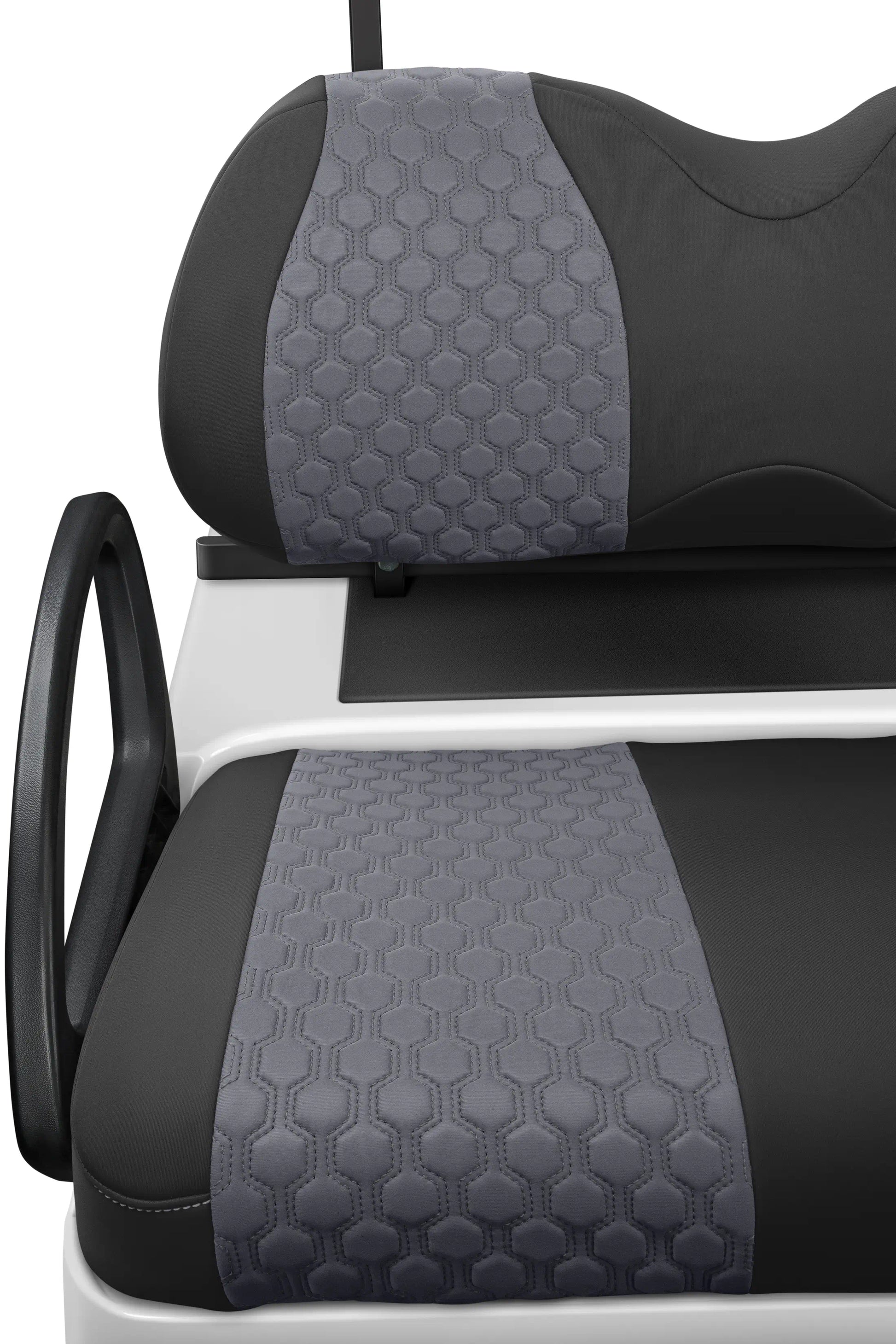 Quilted Hexagon Black and Charcoal