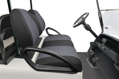 Quilted Hexagon Black and Charcoal