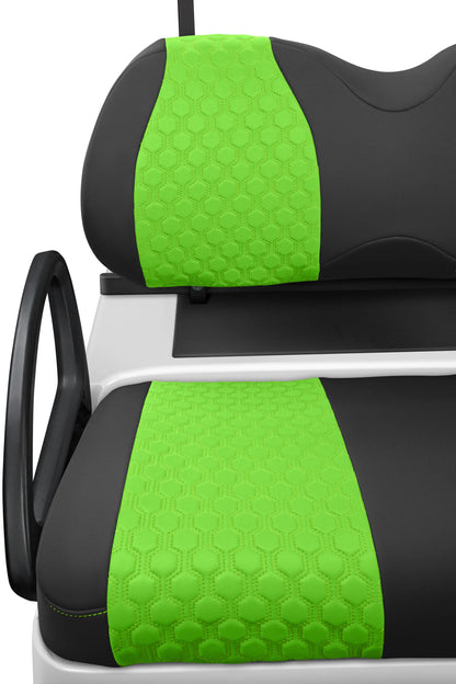 Quilted Hexagon Black and Lime Green