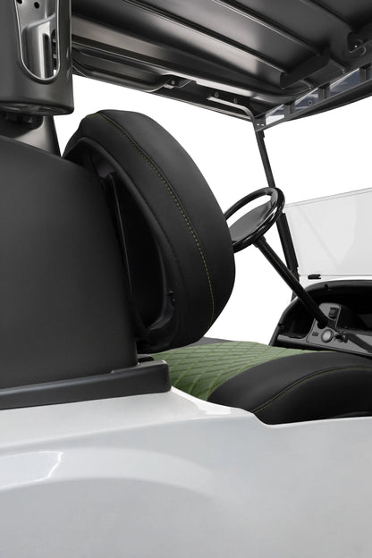 Quilted Diamond Black and Military Green