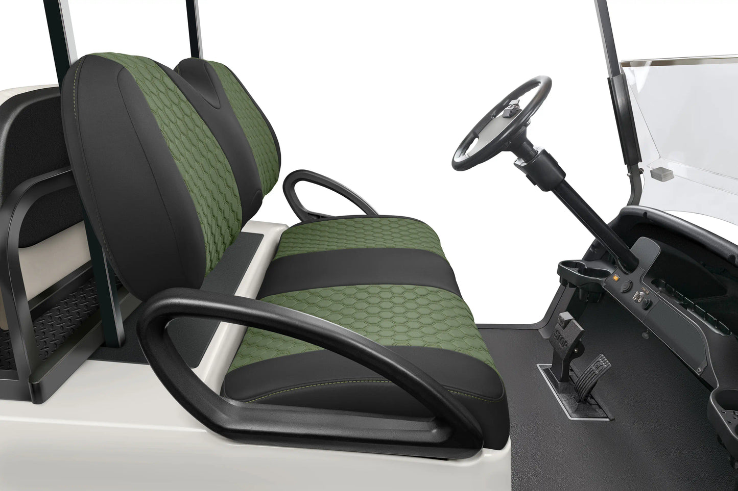 Quilted Hexagon Black and Green