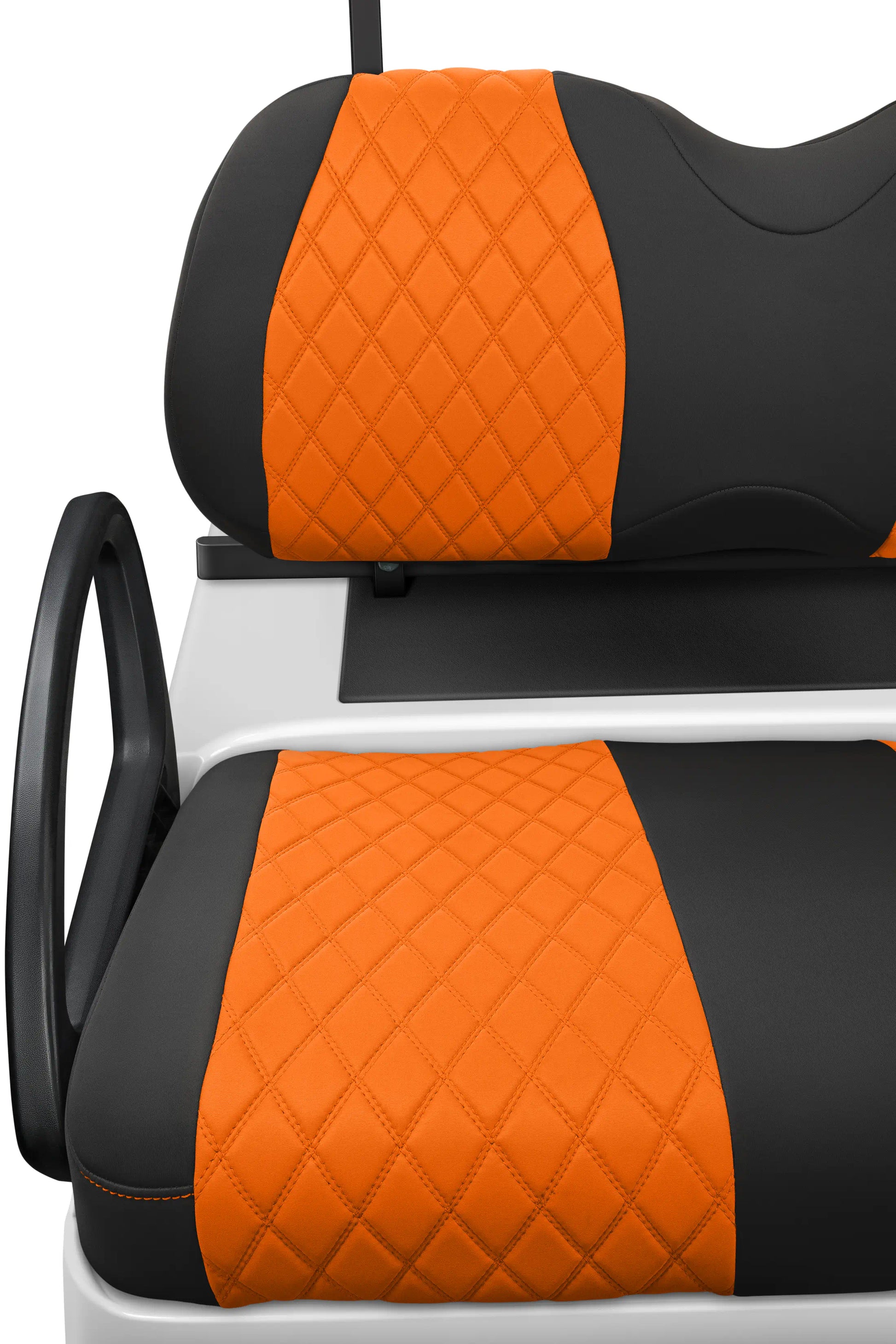 Quilted Diamond Black and Orange