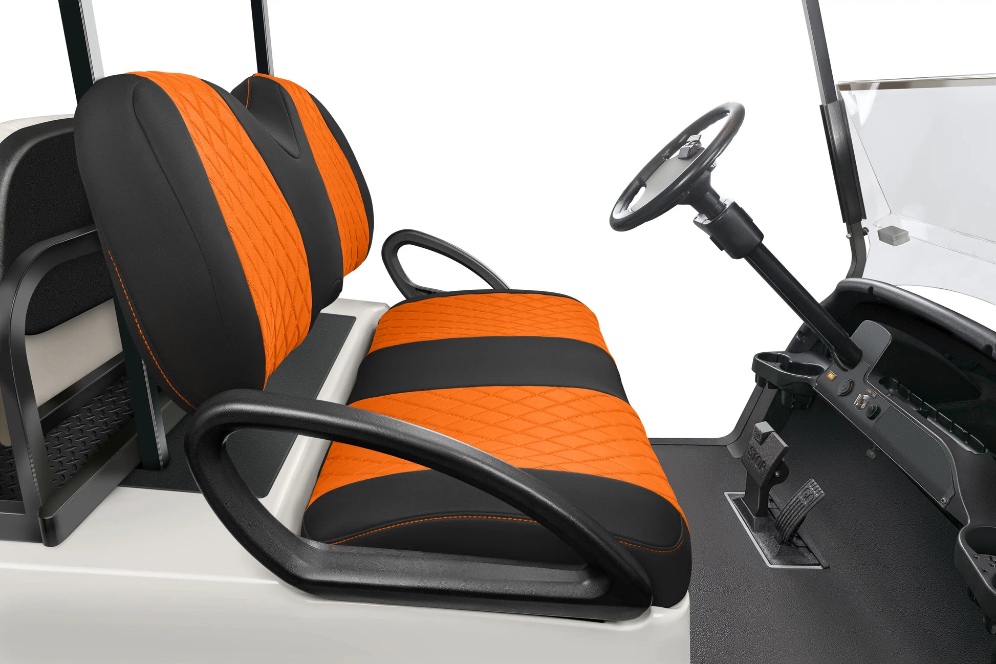 Quilted Diamond Black and Orange