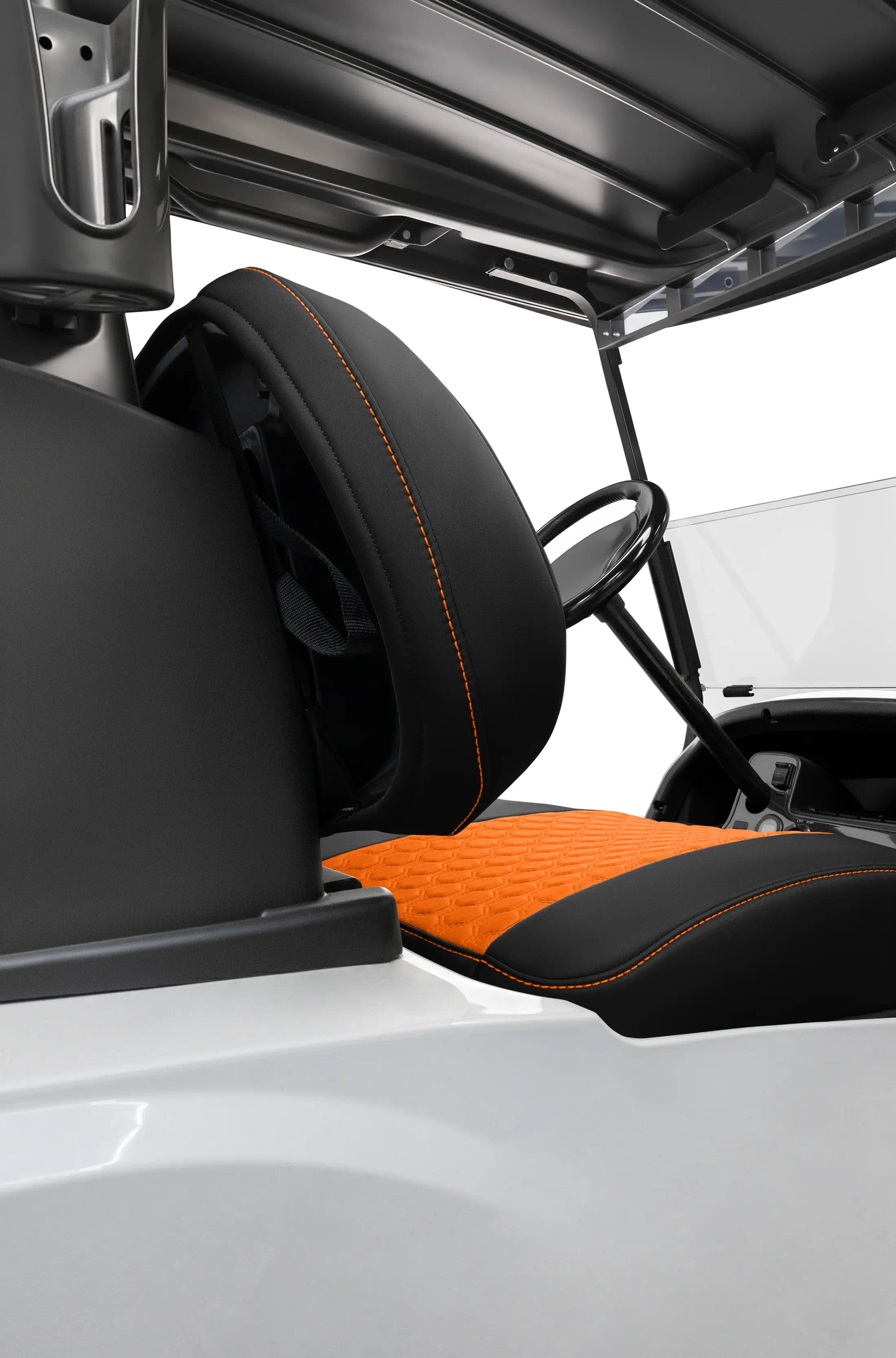 Quilted Hexagon Black and Orange