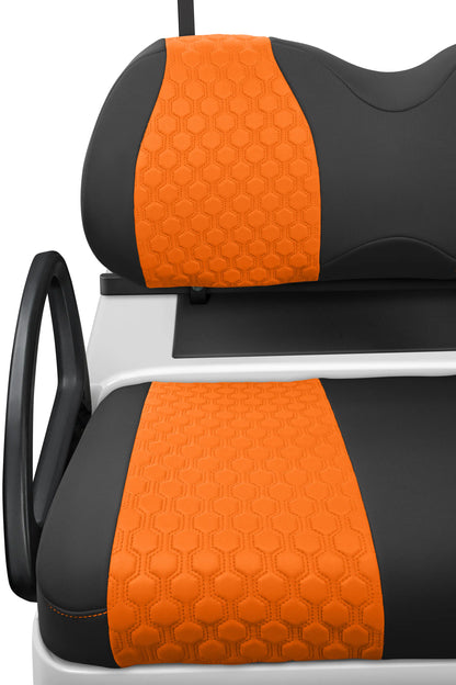 Quilted Hexagon Black and Orange