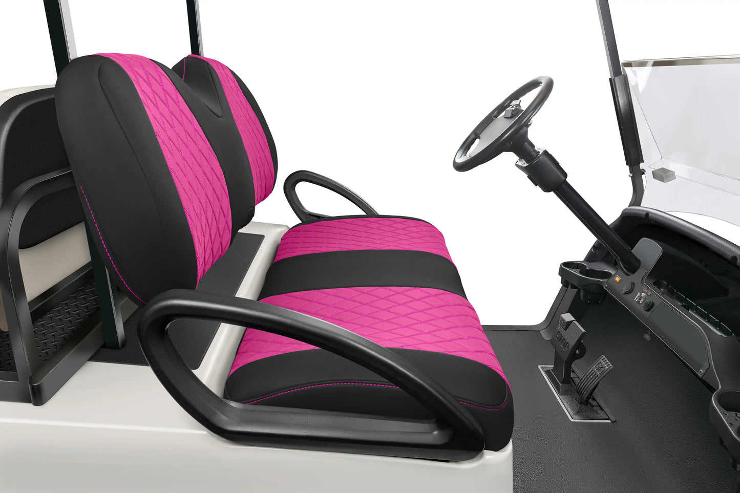 Quilted Diamond Black and Pink