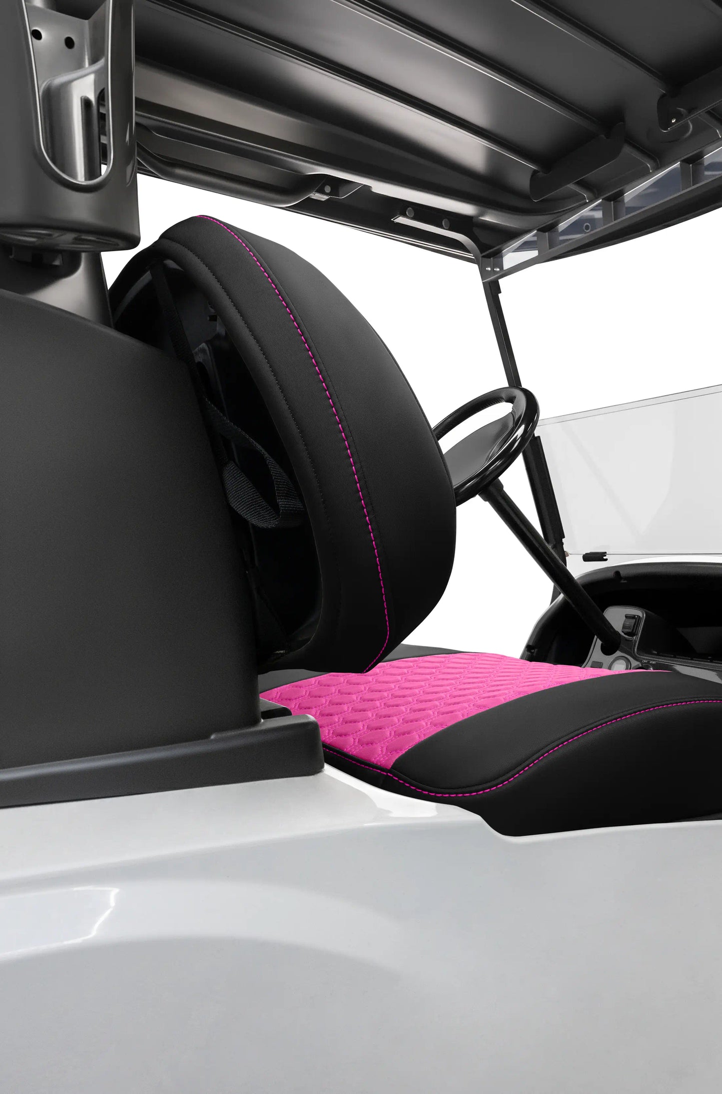 Quilted Hexagon Black and Pink