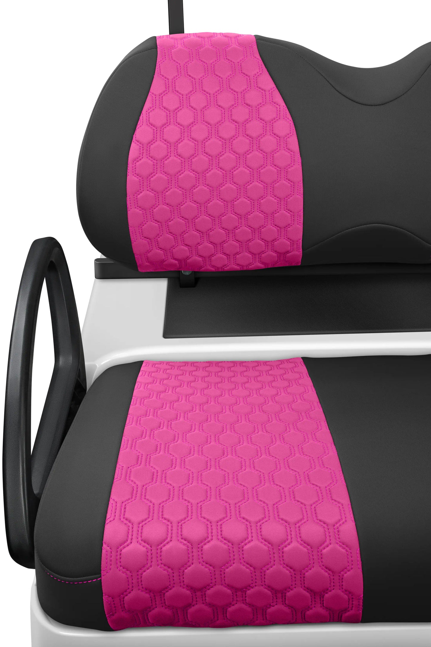 Quilted Hexagon Black and Pink