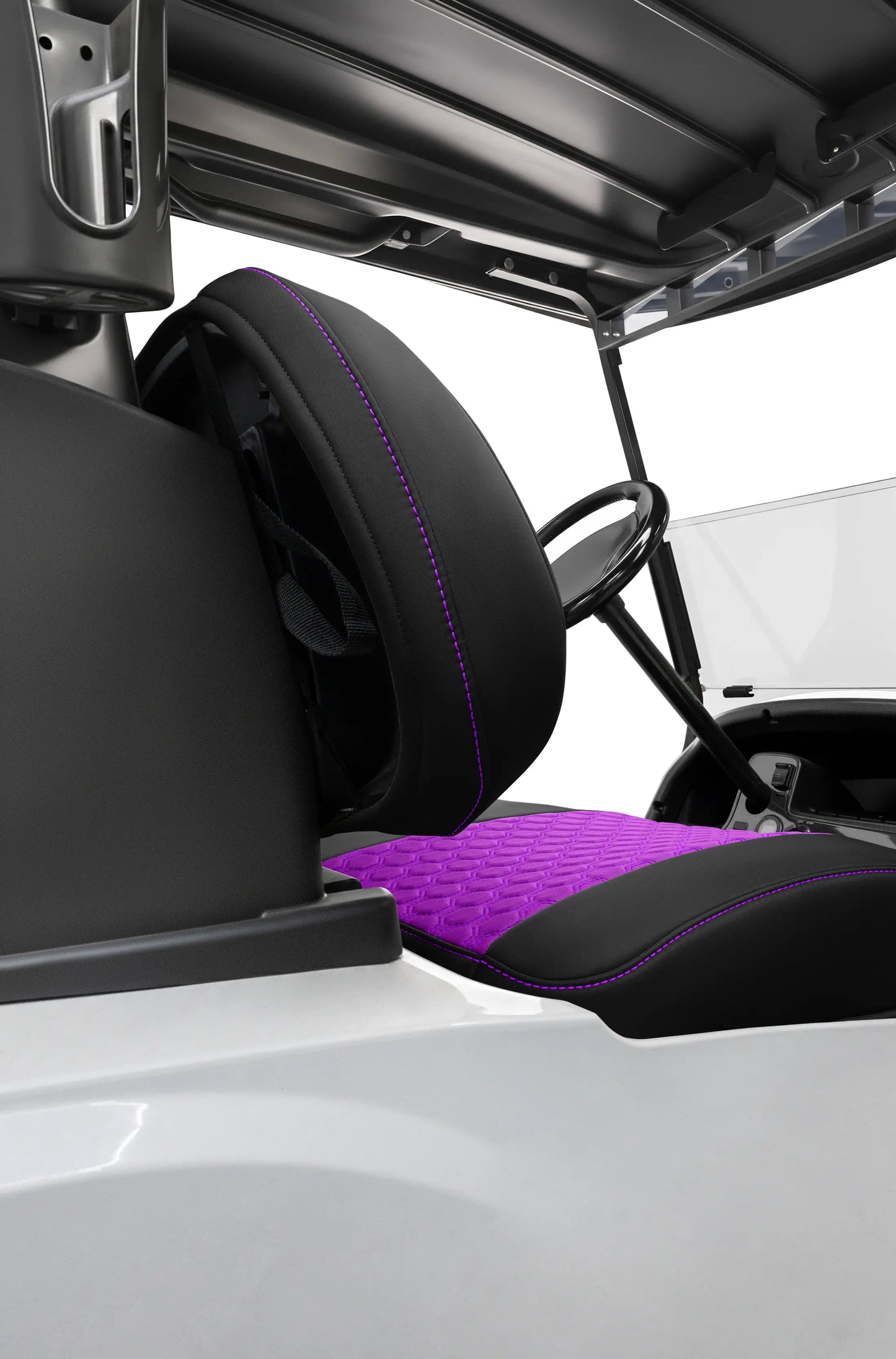 Quilted Hexagon Black and Purple