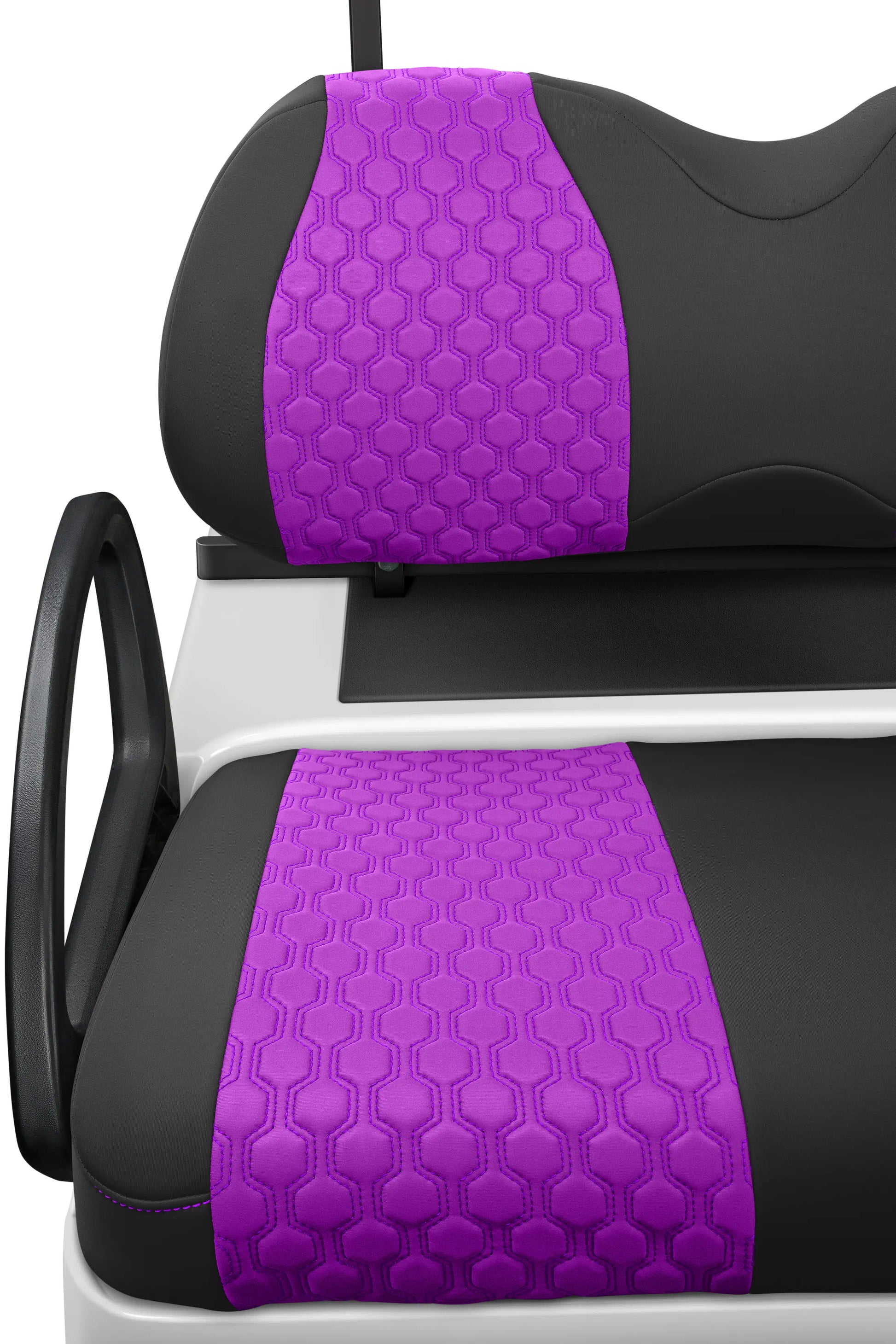 Quilted Hexagon Black and Purple