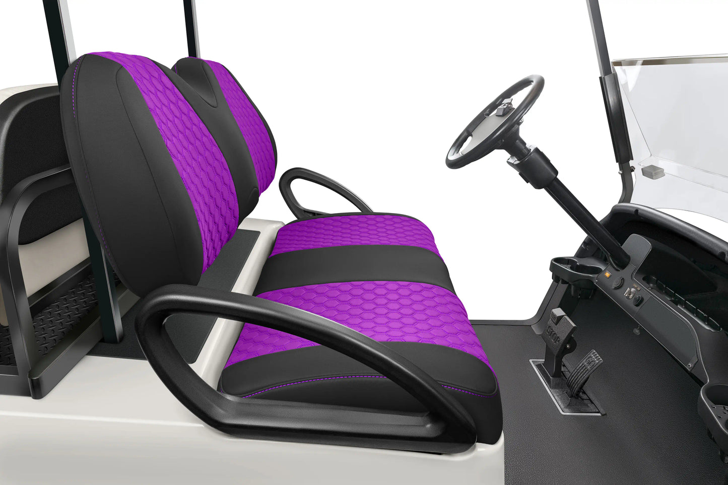 Quilted Hexagon Black and Purple