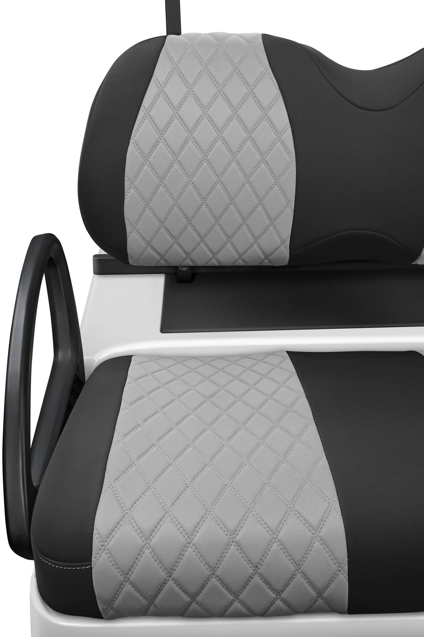 Quilted Diamond Black and Silver