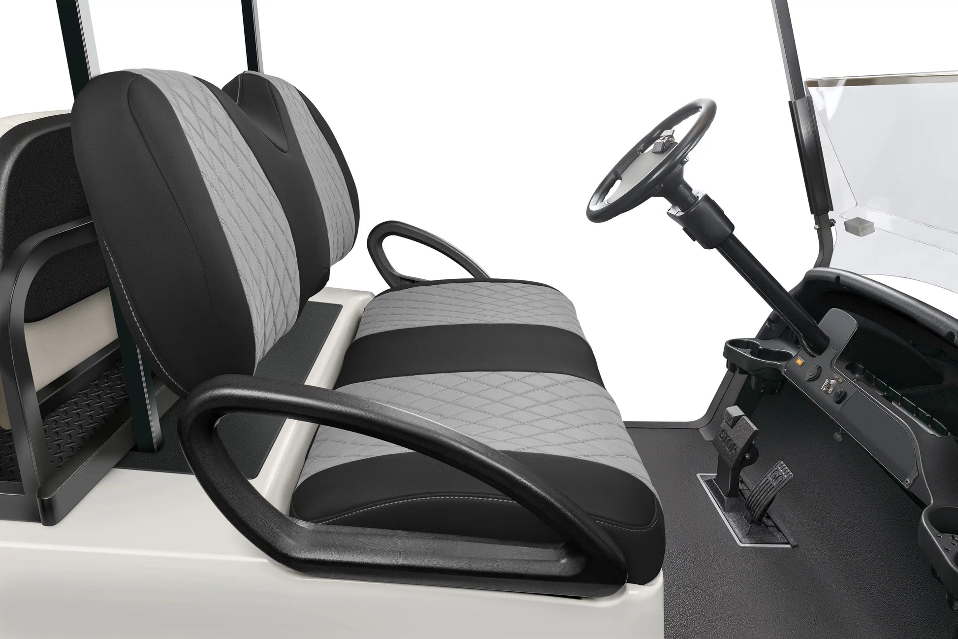 Quilted Diamond Black and Silver