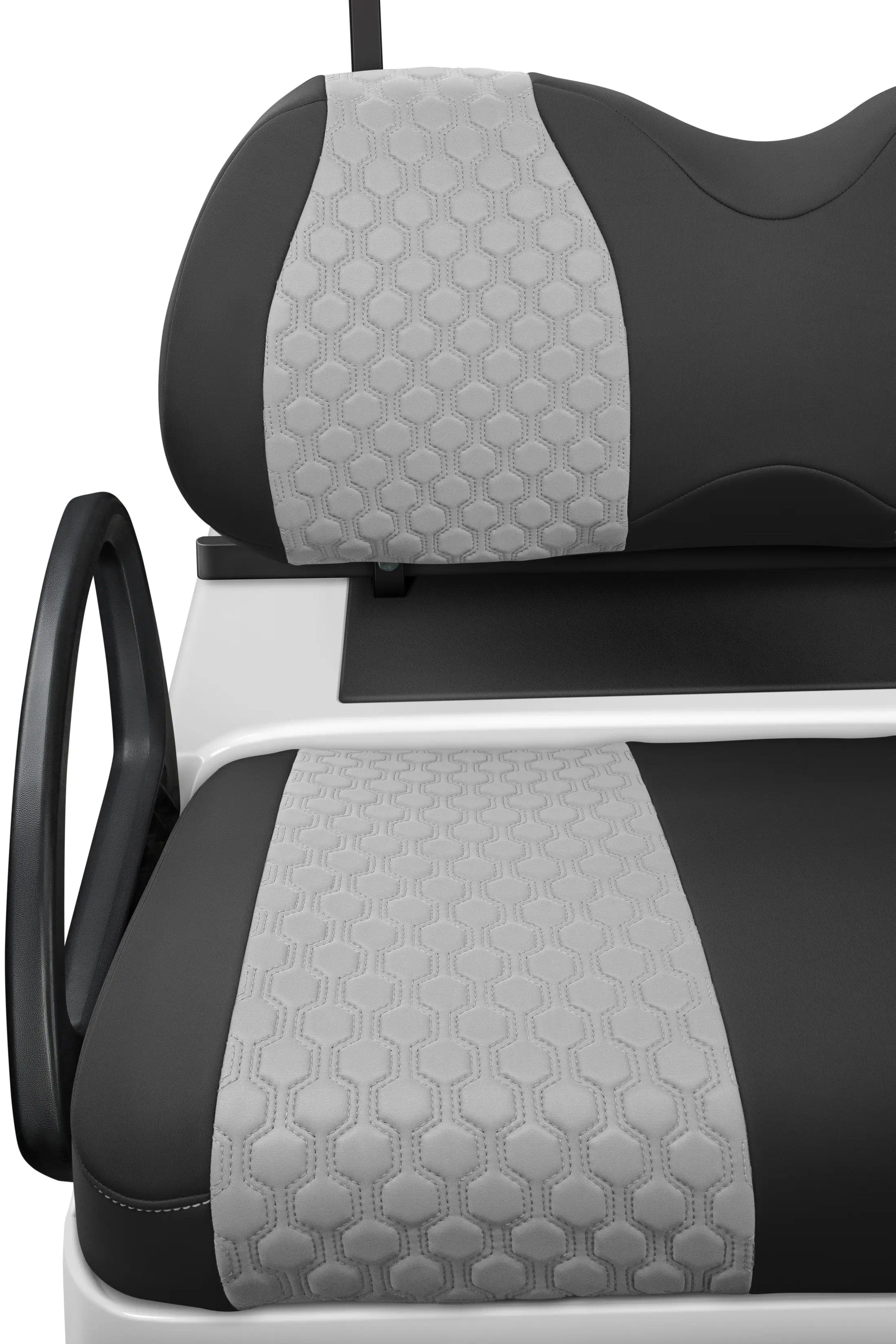 Quilted Hexagon Black and Silver