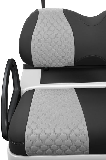 Quilted Hexagon Black and Silver