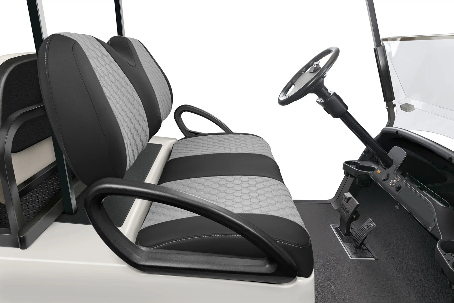 Quilted Hexagon Black and Silver