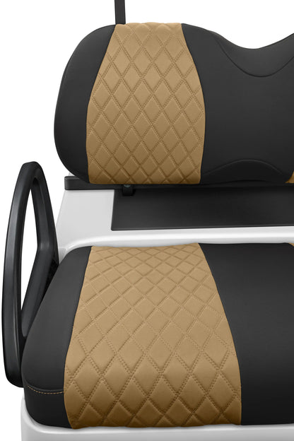 Quilted Diamond Black and Tan