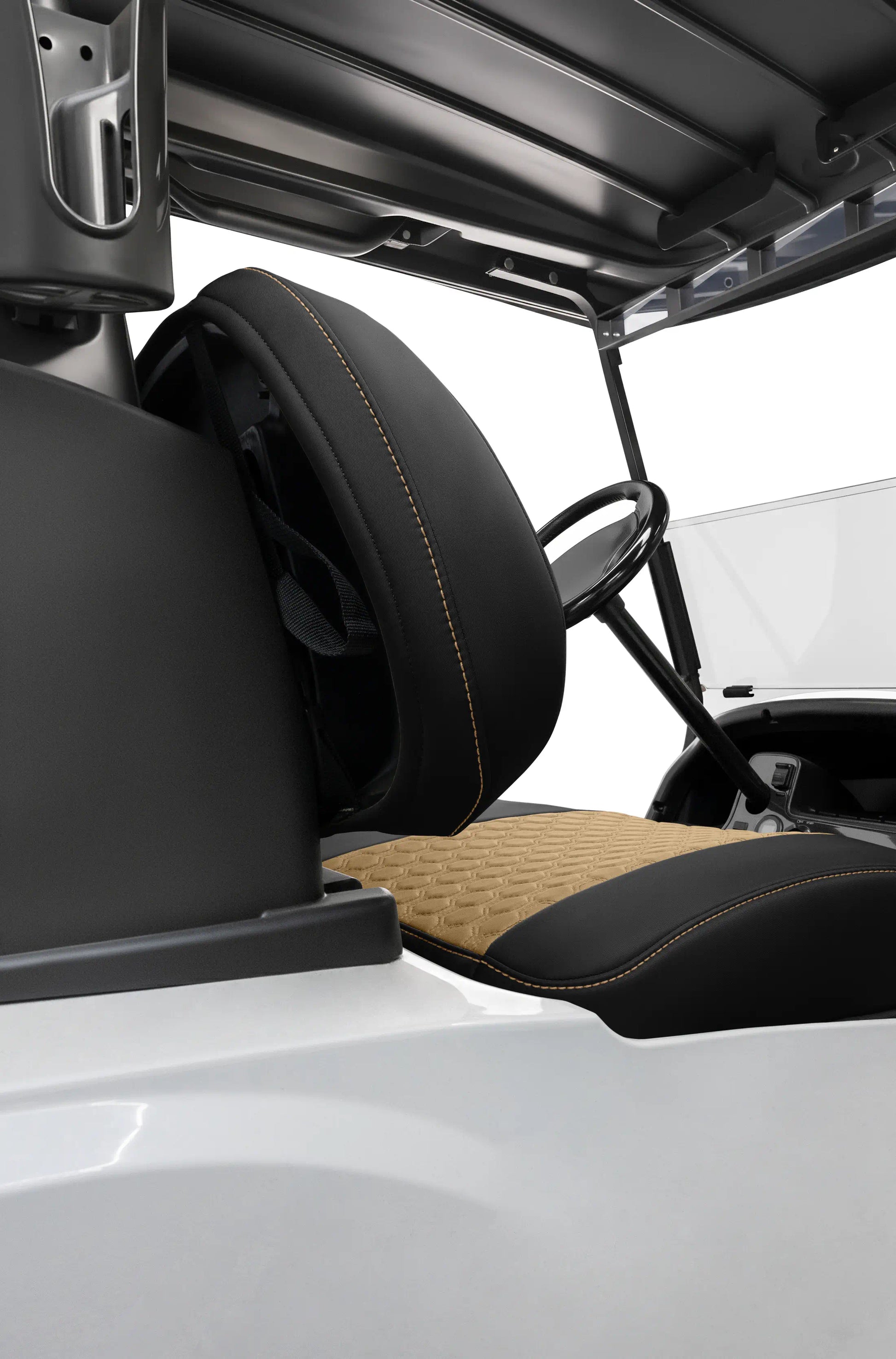 Quilted Hexagon Black and Tan