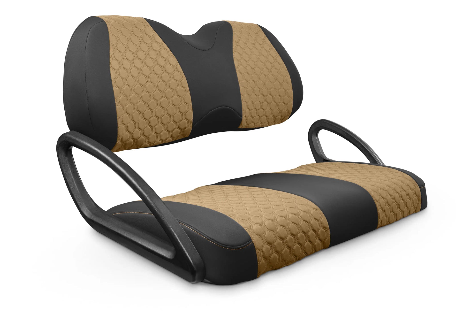 Quilted Hexagon Black and Tan