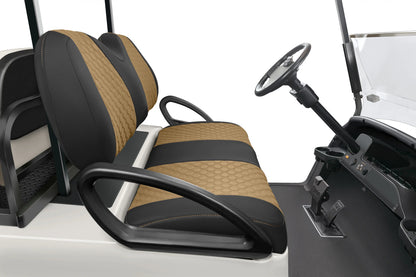 Quilted Hexagon Black and Tan