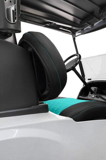 Quilted Diamond Black and Teal